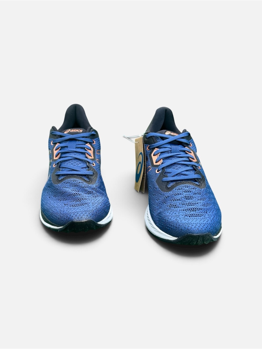 ASICS Men's Royal Blue Athletic Running Shoes with Coral Accents